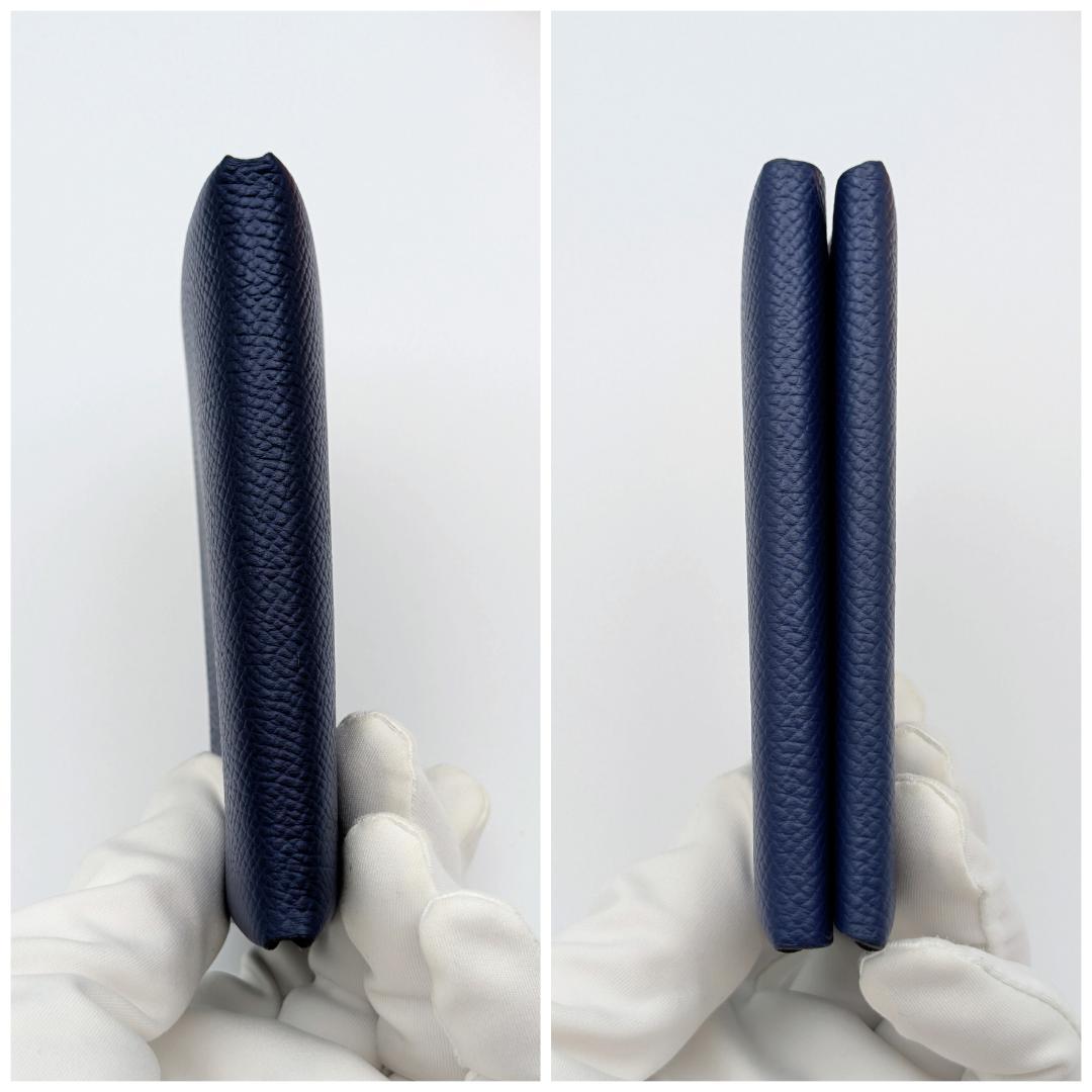 美品 エルメス カルヴィ デュオ エプソン ネイビー B刻印 2023年製