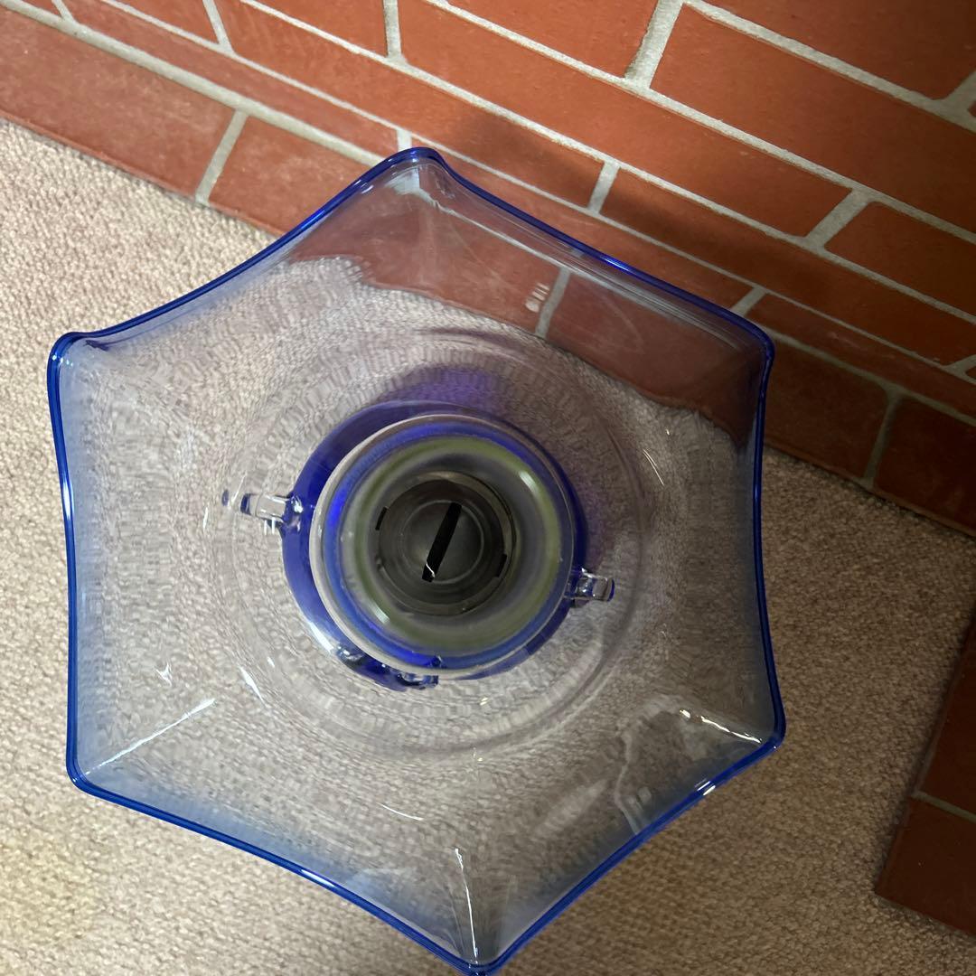 ⭐︎希少⭐︎北海道小樽　ヴィンテージ　北一硝子　青いガラス製　オイルランプ