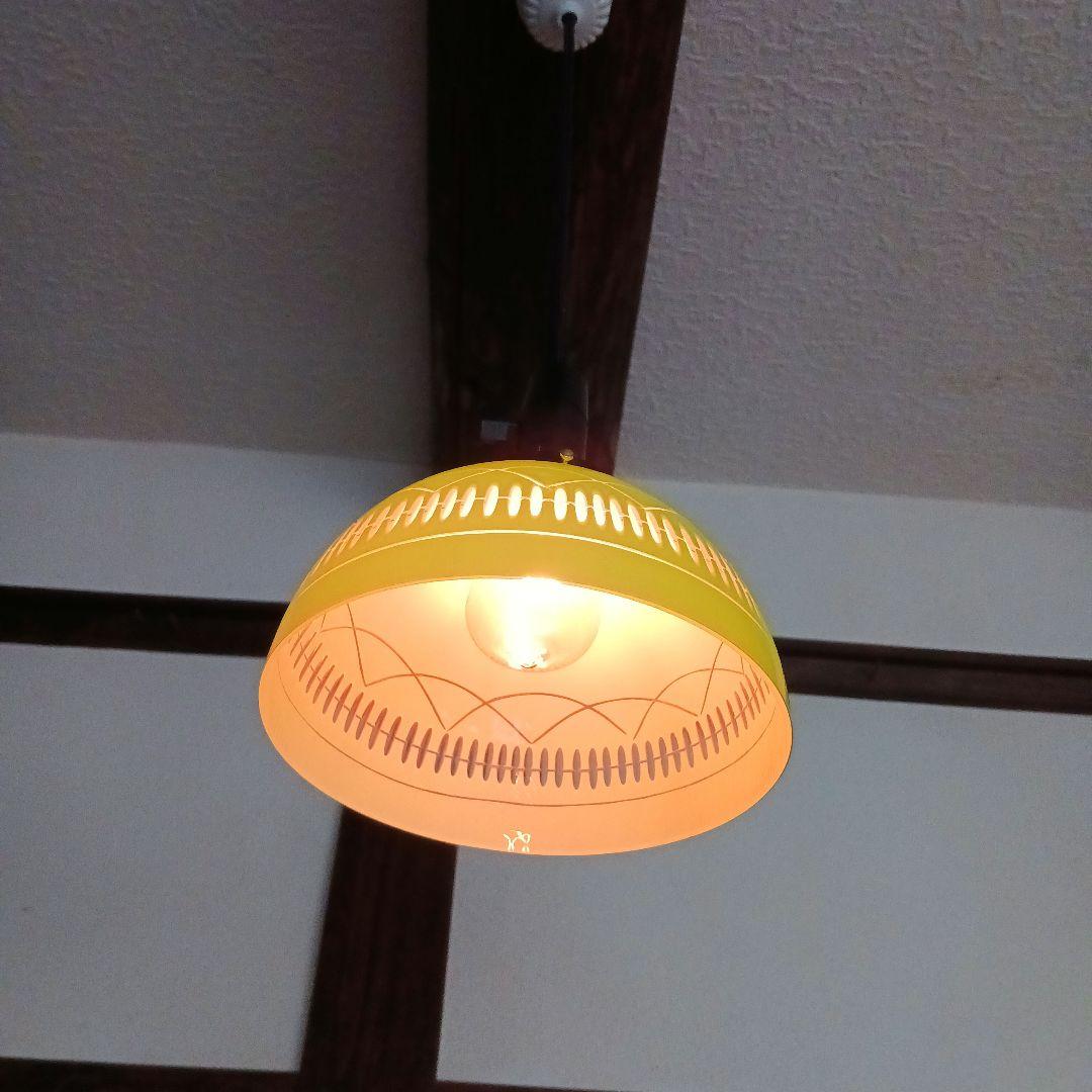 外切子ガラスランプシェード　アンティーク