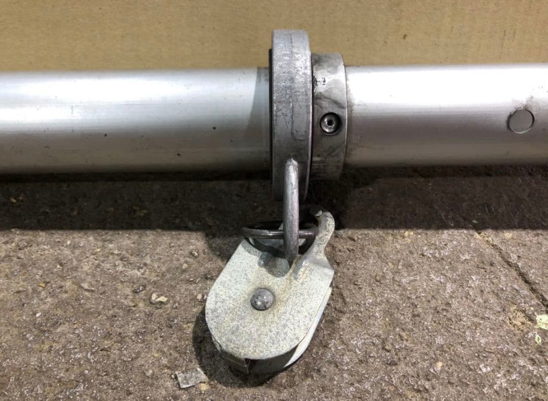 アカセ 鯉のぼり パワーポール 10M 回転滑車付 ポールのみ　アルミ製