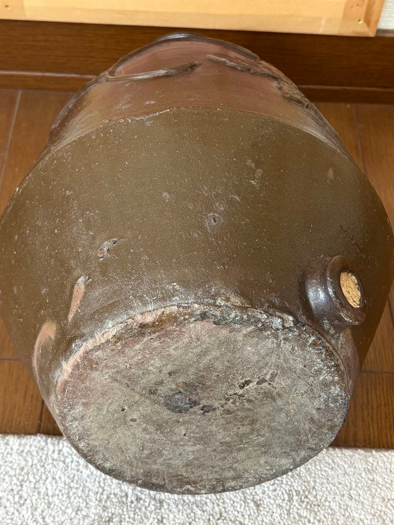 花入り 　古い甕　骨董品　花瓶　古美術