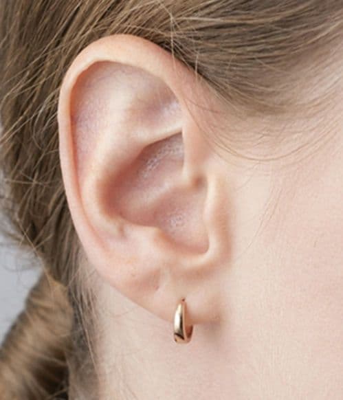 スタージュエリー　クリック　フープピアス　K18　ローズゴールド　2個セット