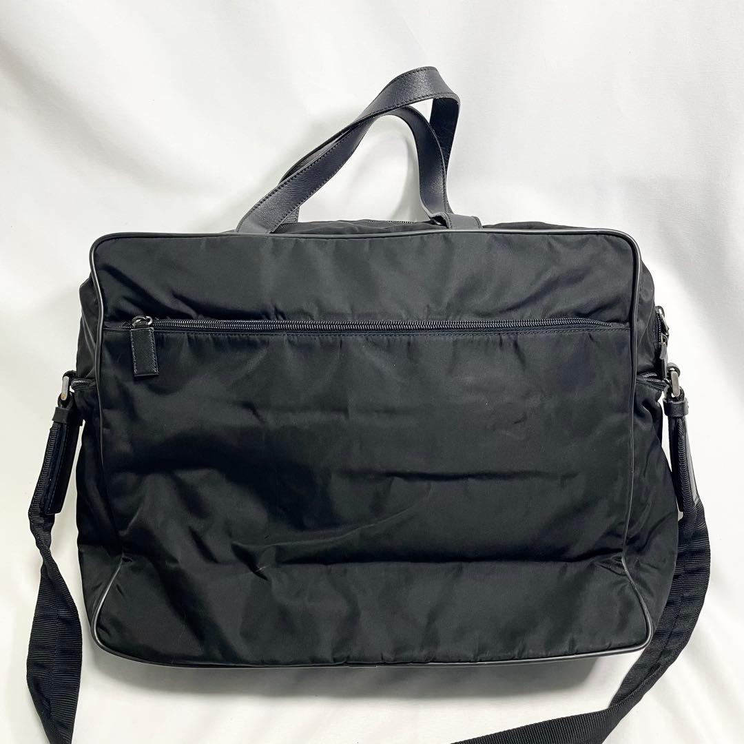 プラダ 2way ボストンバッグ 三角ロゴ ナイロン ブラック 大容量 多機能