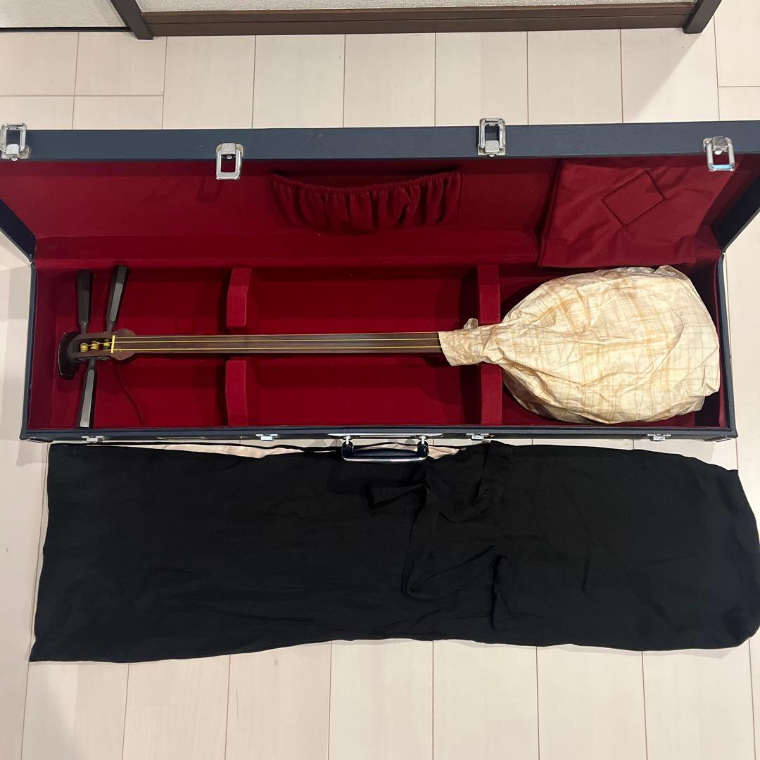 三味線 本体 白黒