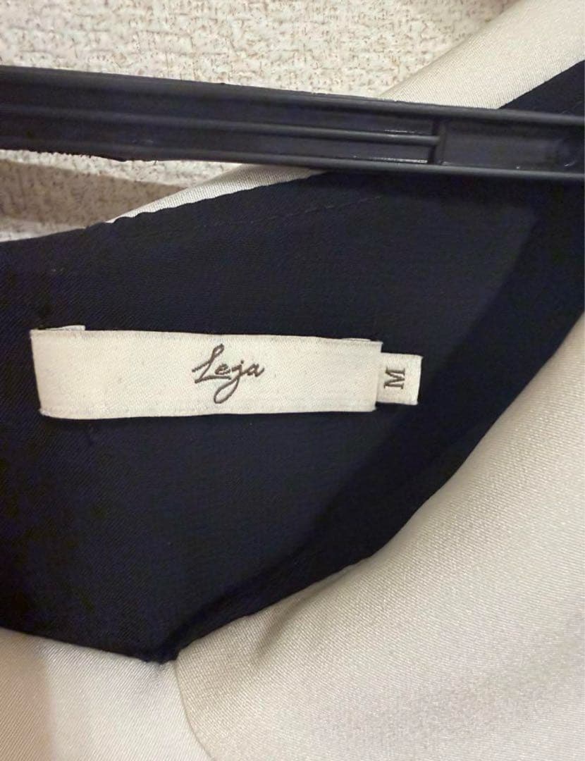 【LEJA】アシンメトリービッグカラーベロアマーメイドワンピースドレス Mサイズ