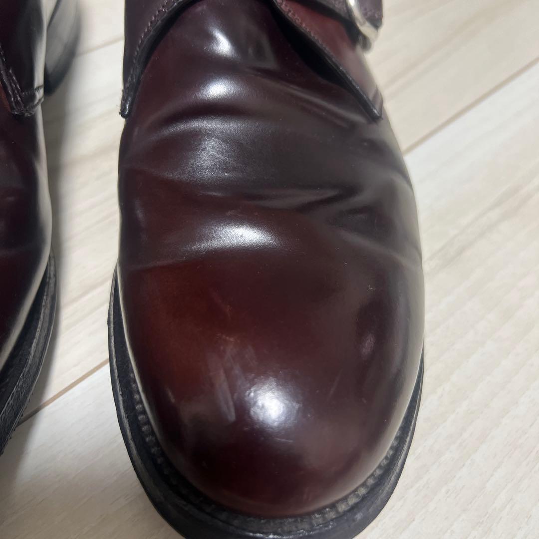 Alden バーガンディ モンクストラップシューズ9 1/2