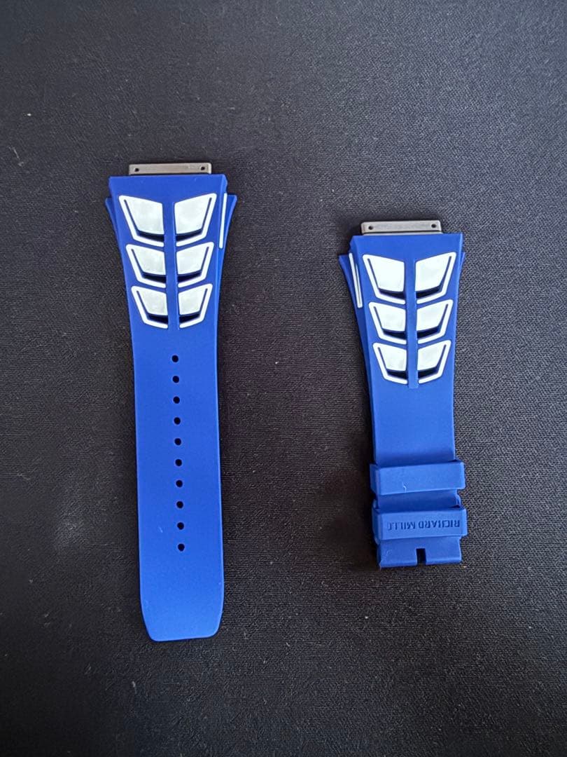 未使用　正規品　リシャールミル RM030 ラバーベルト　ブルー　ホワイト