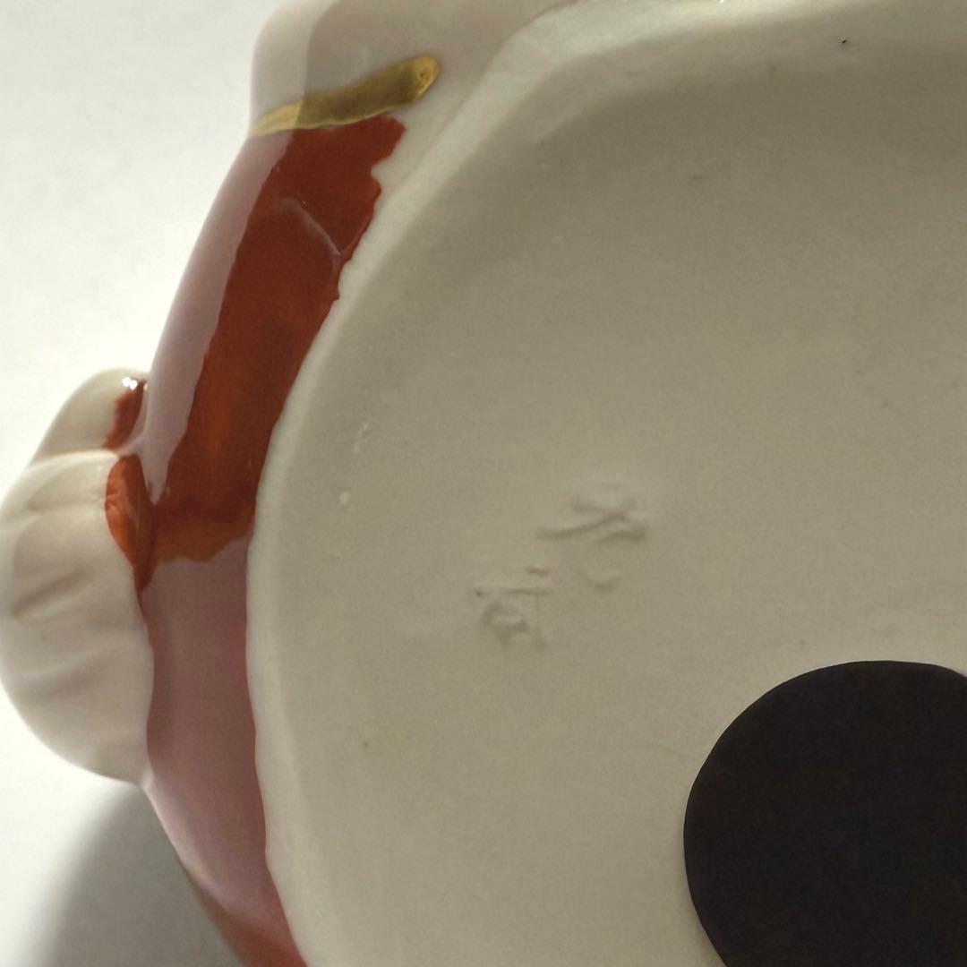 新品☆九谷焼 ビリケン 4号 唐草模様 福の神 幸運 開運 魔除け 良縁 縁起物