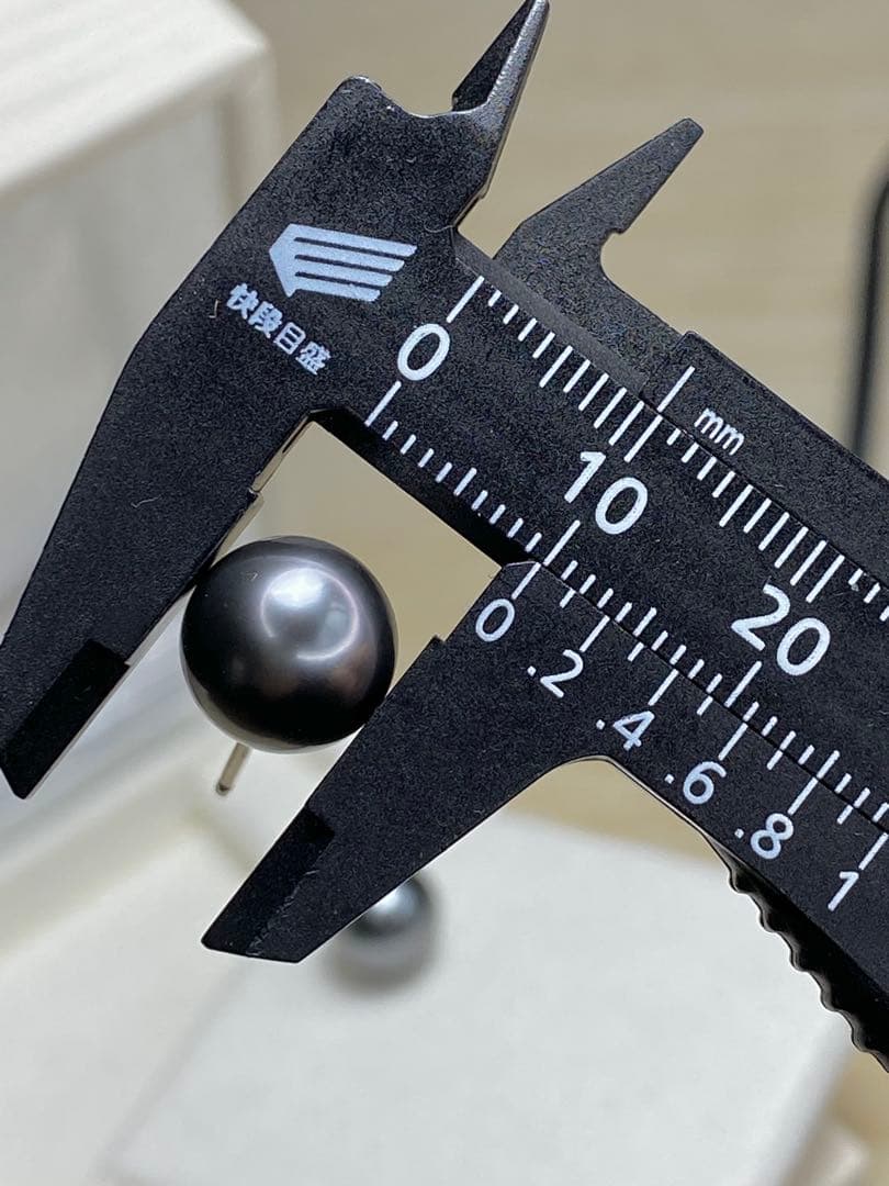 MIKIMOTO 黒蝶　ブラックパール　ピアス　10mm弱