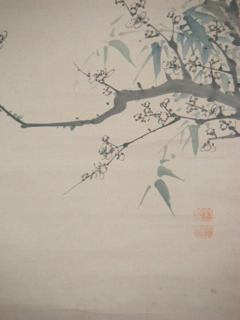 【真作】掛軸　梅之図　逸品　O29