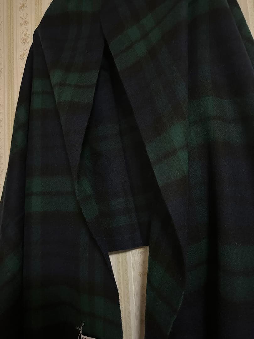 ジョンストンズ カシミア 大判ストール マフラー ブラックウォッチ