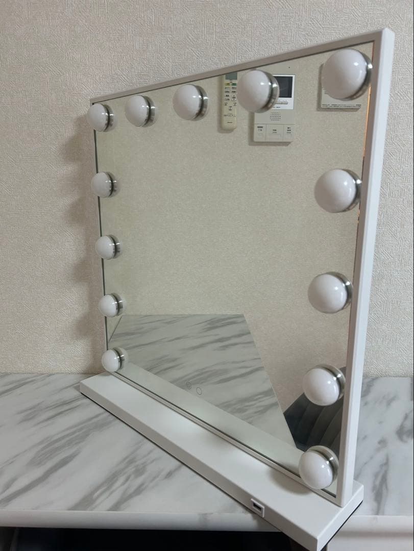 フランフラン　エルドラド　ハリウッドミラー　ホワイト　女優ミラー　卓上