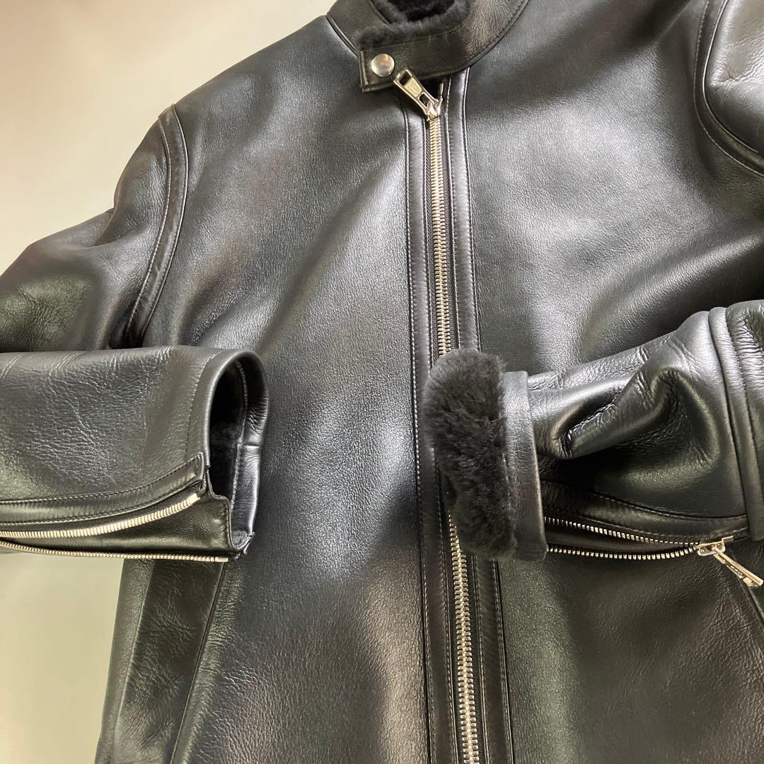 AKM ムートンシングルライダース　S 黒　EMMETI好きな方も