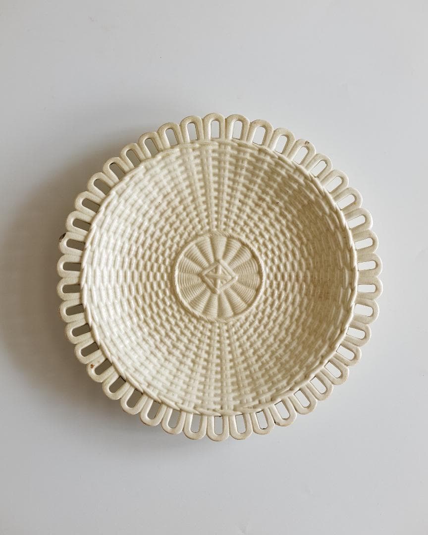 イギリス 18世紀 クリームウェア パニエ皿