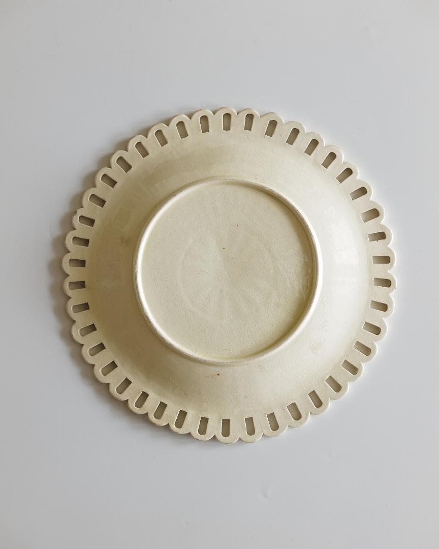 イギリス 18世紀 クリームウェア パニエ皿