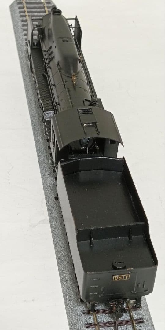 HOゲージ 天賞堂アダチ Ｄ51半流蒸気機関車、モーター交換、メンテナンス済