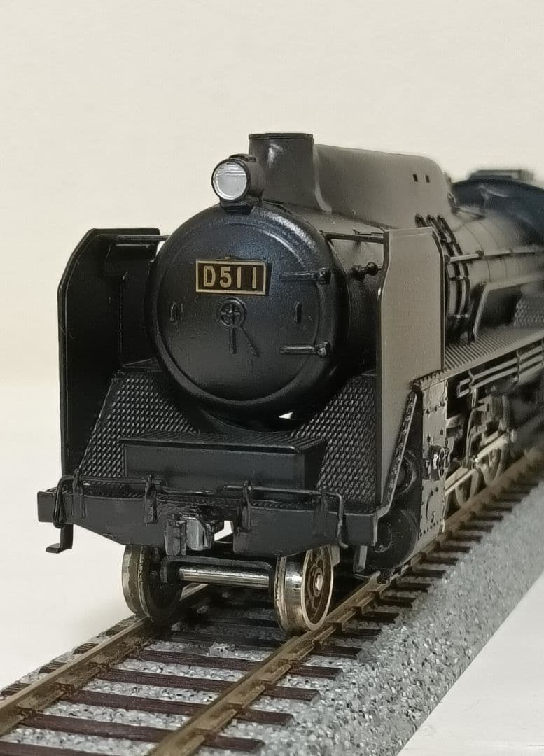 HOゲージ 天賞堂アダチ Ｄ51半流蒸気機関車、モーター交換、メンテナンス済
