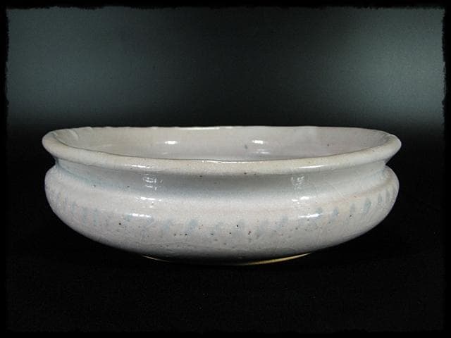 藤原 敬介 恭助 志野 鉢 絵志野 富士山 茶道具 菓子器  c196