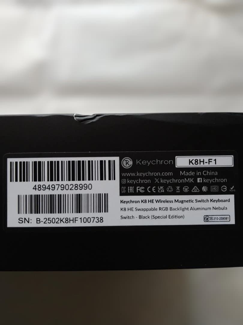 Keychron K8 HE US配列　ワイヤレスメカニカルキーボード