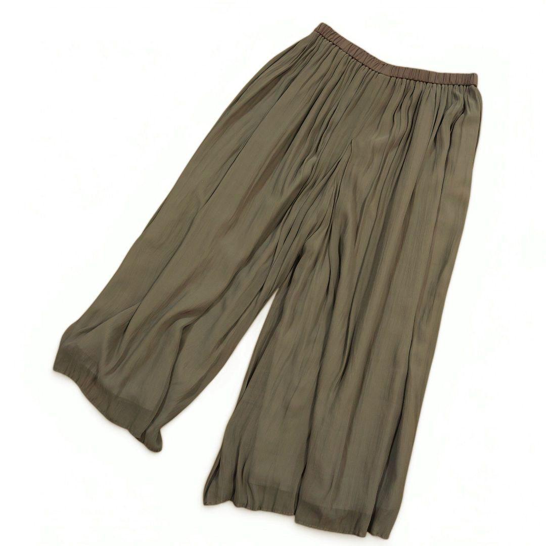 BEARDSLEY ビアズリー シフォンギャザーパンツ カーキ サイズ1