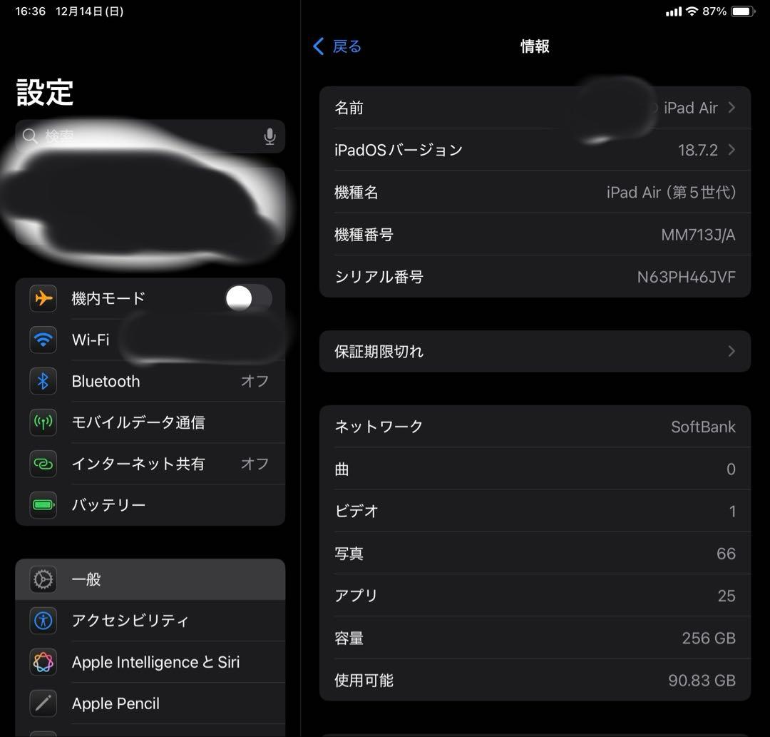 iPad Air 第5世代 cellularモデル 256gb 箱付き