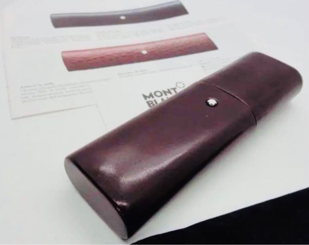 モンブラン　入手困難逸品！フローレンス製ボルドーカラーペンポーチ★専用ポーチ付