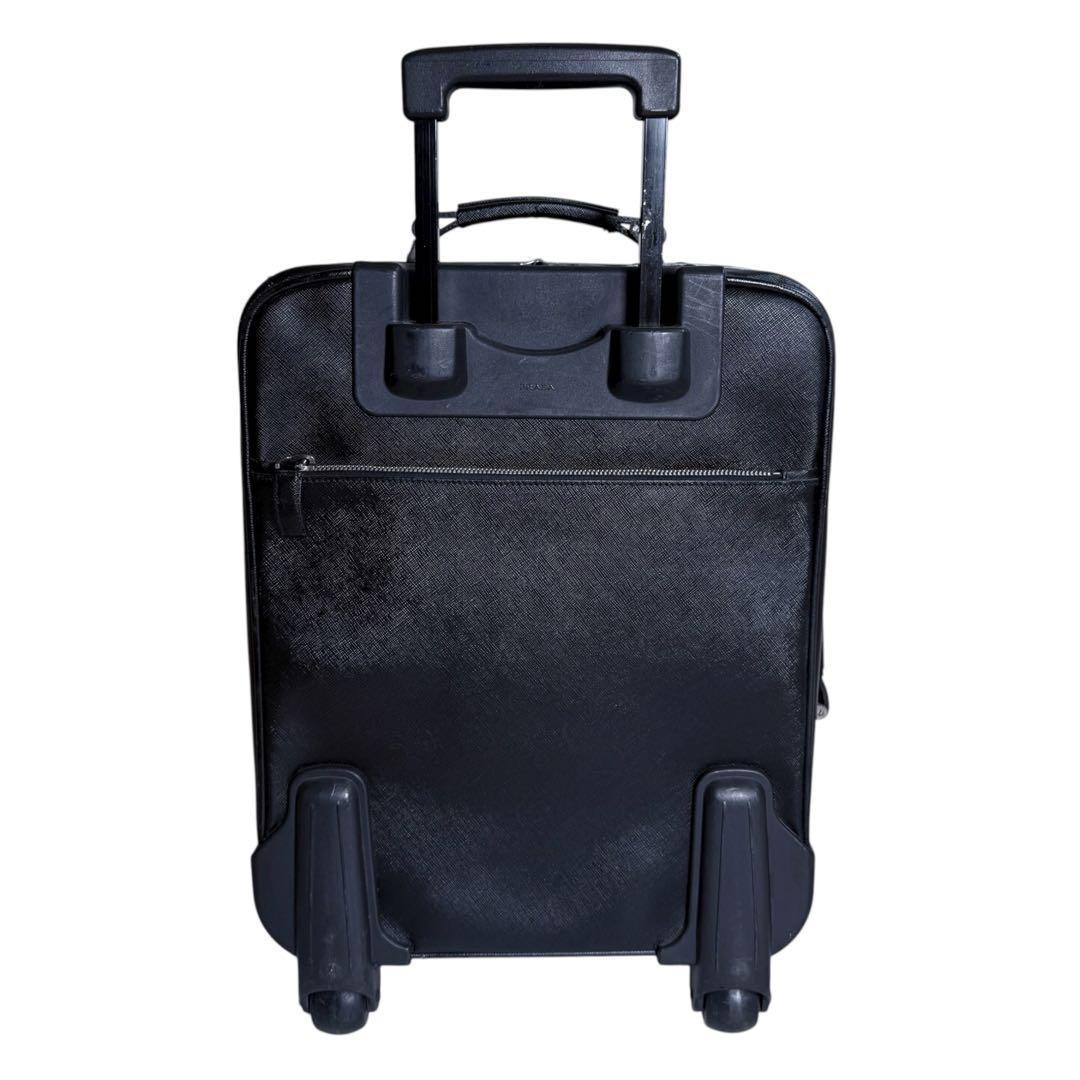 PRADA プラダ　サフィアーノレザー　三角ロゴ　スーツケース　旅行　トラベル