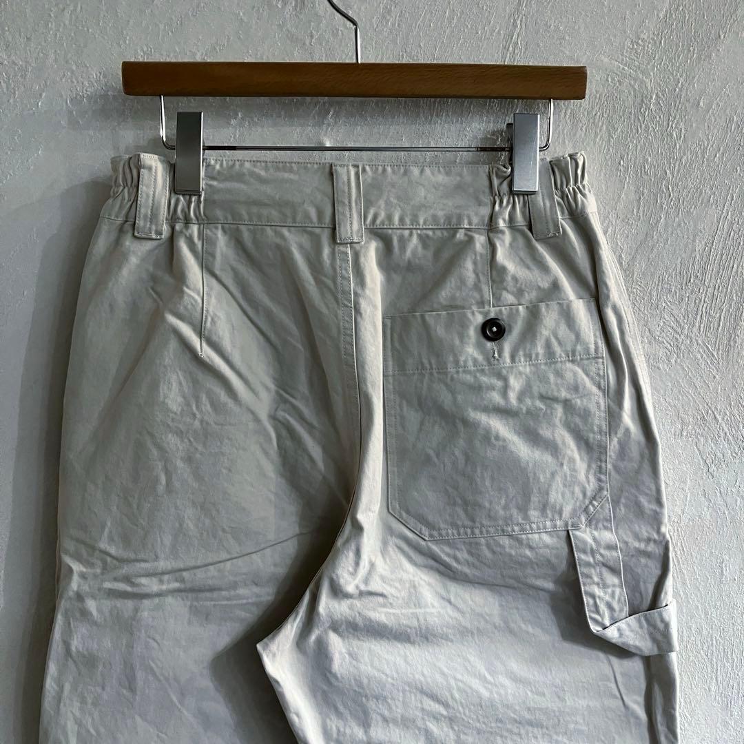 24SS MHL. WASHED COMPACT COTTON ワークパンツ