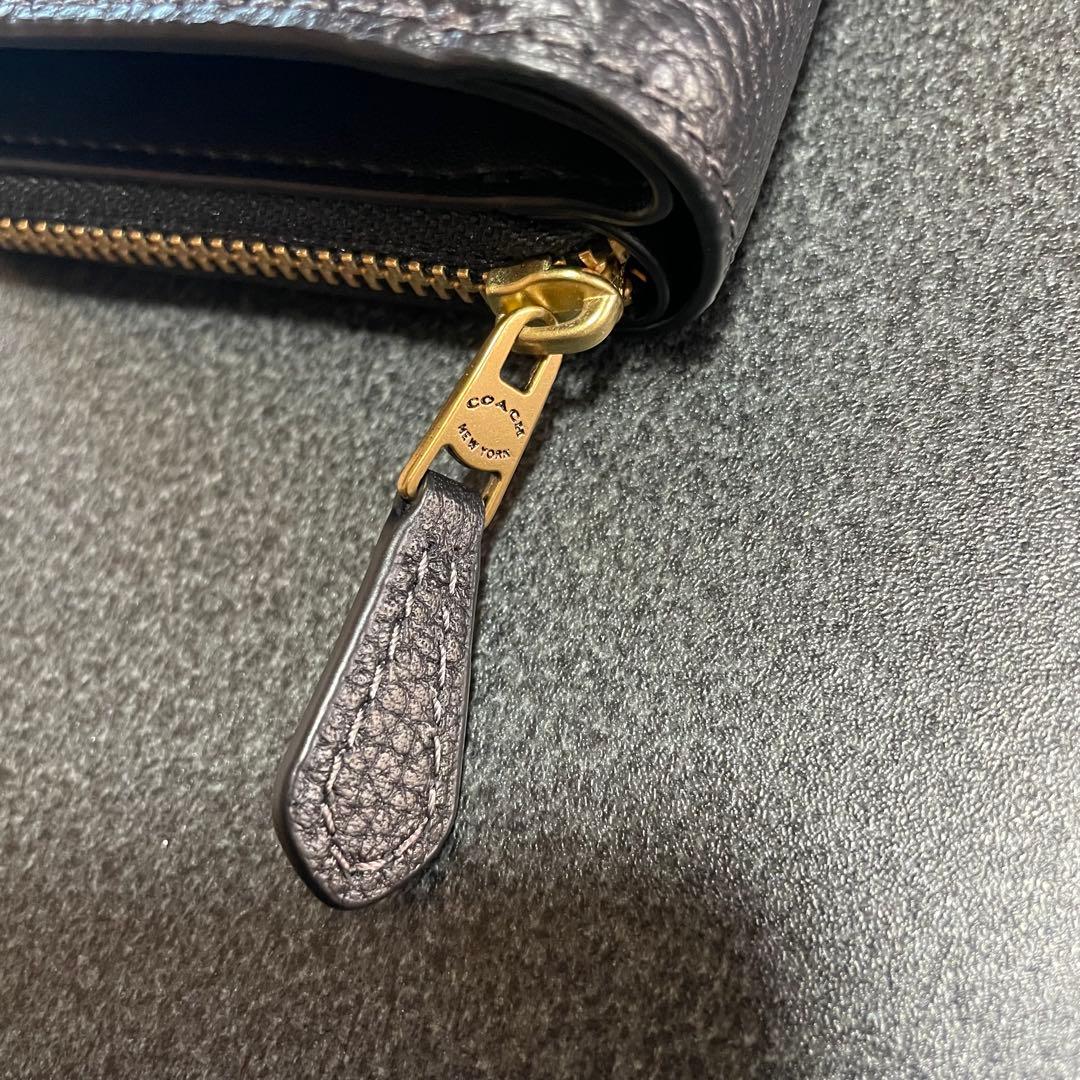 美品✨COACH レキシー 二つ折り財布 ブラック 日本限定　レザー