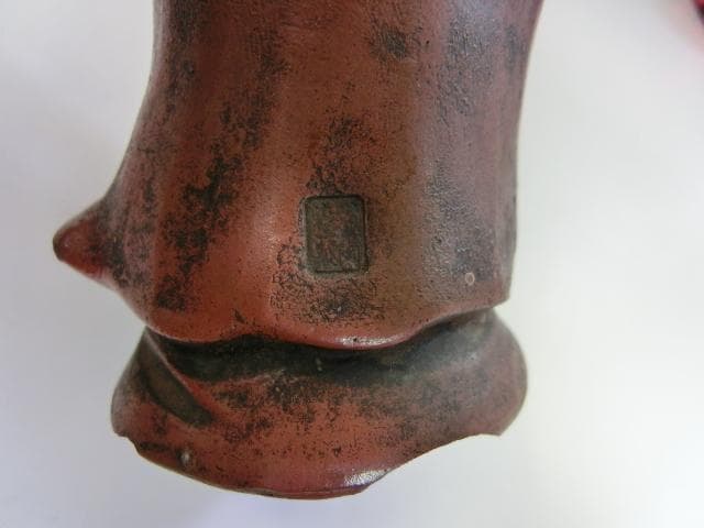 置物■古い達磨 だるま 古備前 2体 オブジェ 土人形 古美術 時代物 骨董品■