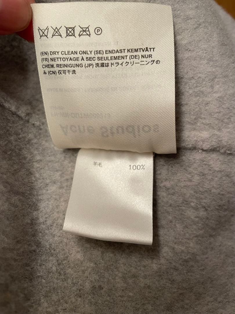 Acne Studios チェスターコート ロング丈ダブルウールアウター グレー