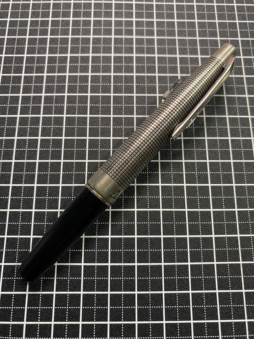 PILOT Elite Stearling-Silver 格子柄　FP 字幅EF