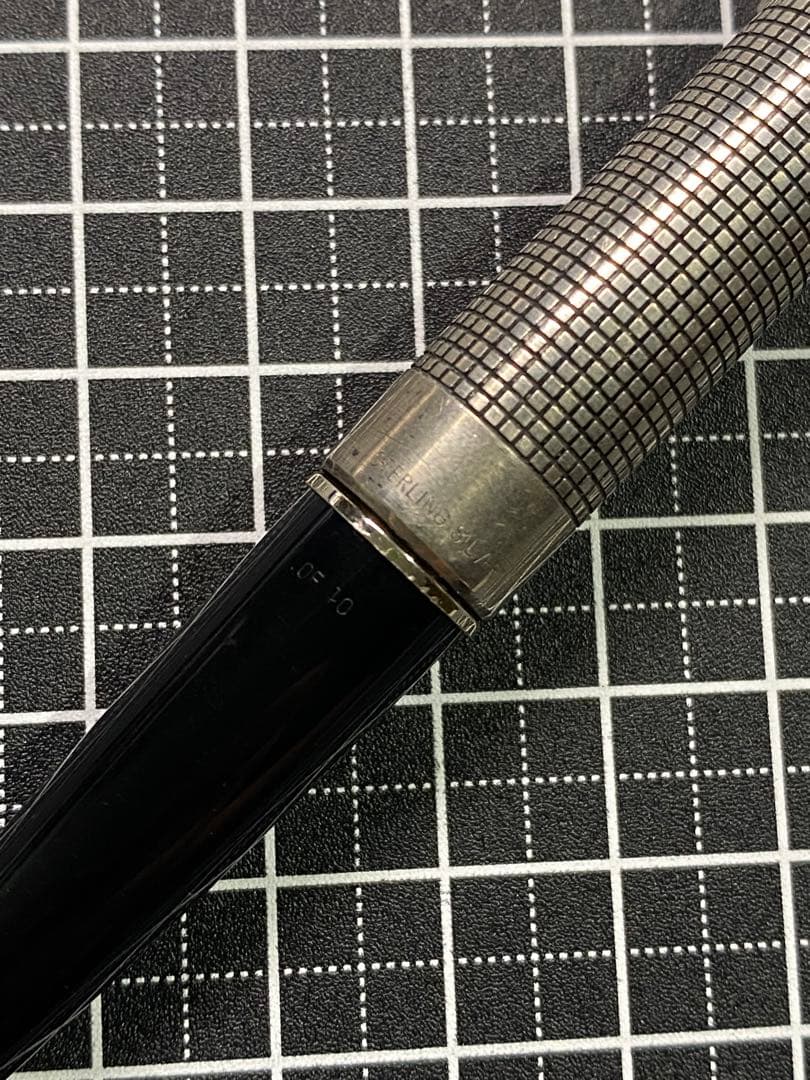 PILOT Elite Stearling-Silver 格子柄　FP 字幅EF