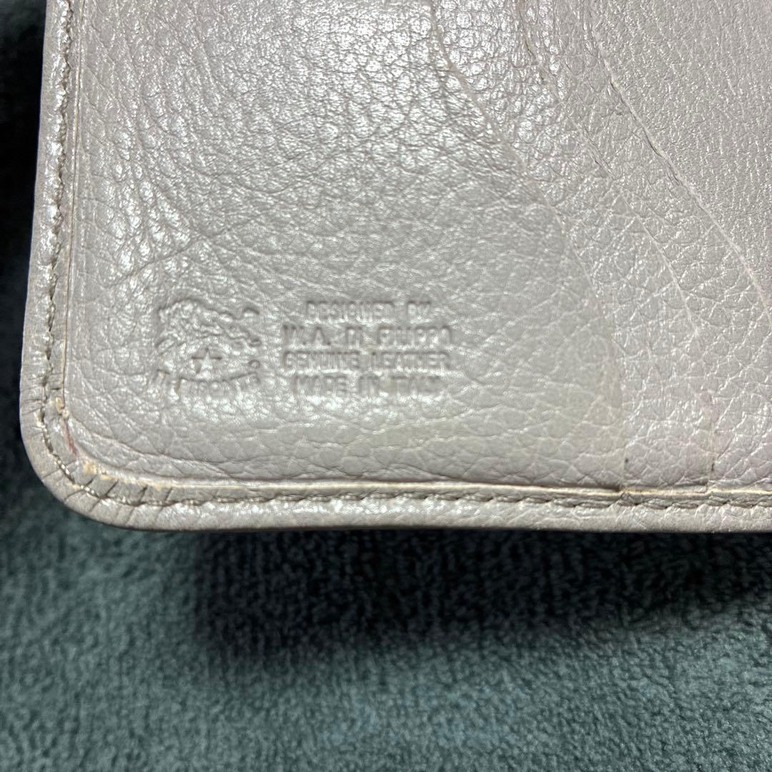 20時まで【極美品】IL BISONTE イルビゾンテ 二つ折り財布 グレー