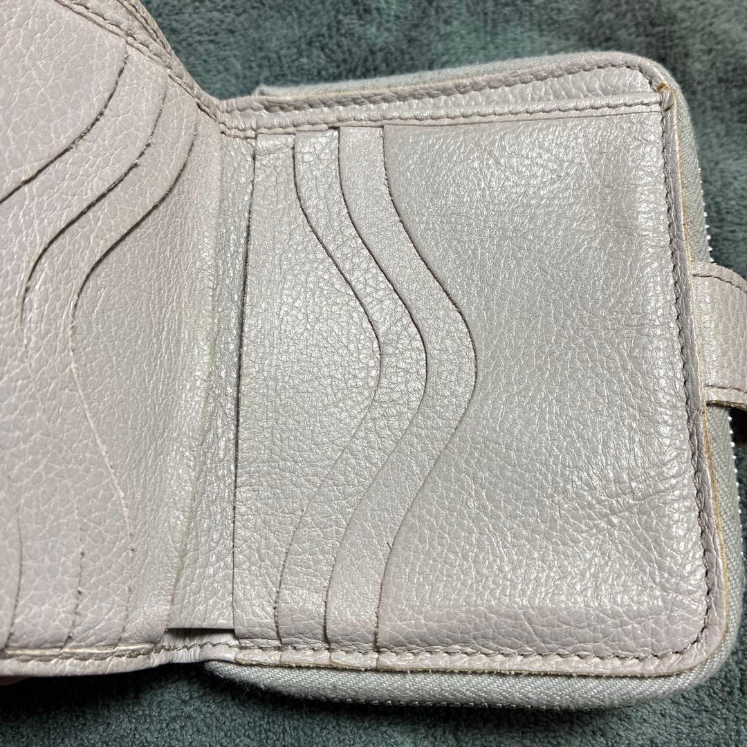 20時まで【極美品】IL BISONTE イルビゾンテ 二つ折り財布 グレー