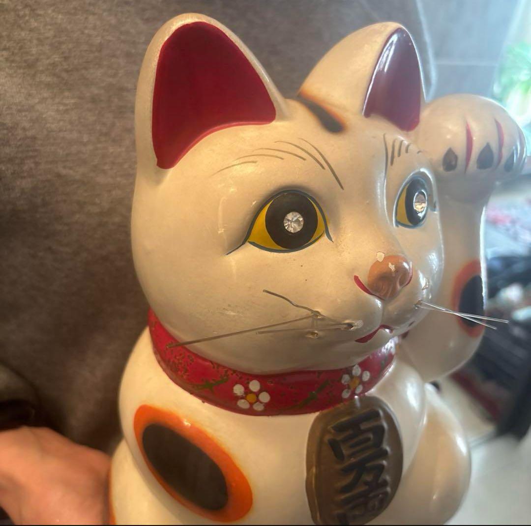 50年代ヴィンテージ大きな瞳、まつ毛が美しい大きな招き猫