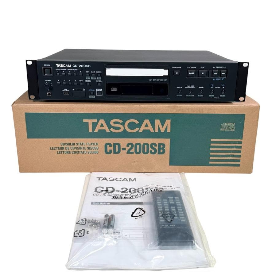 未使用保管品 TASCAM CDプレーヤー SD/USB対応 CD-200SB