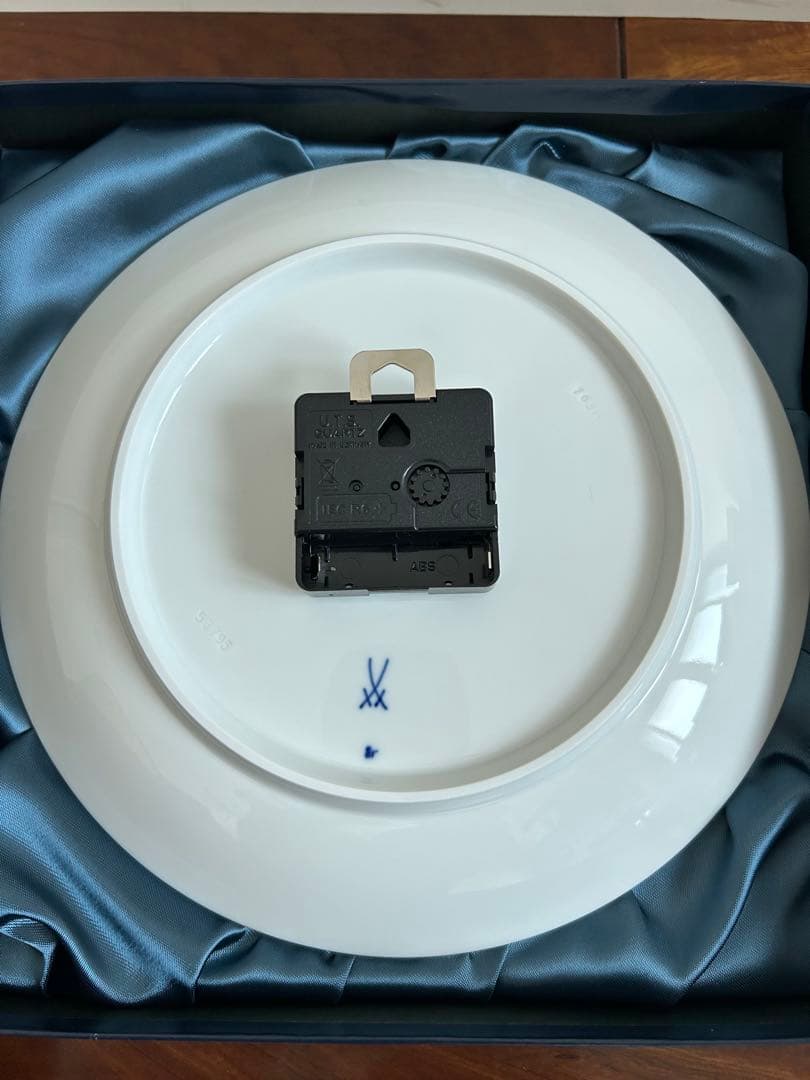 【新品未使用】MEISSEN／マイセン ブルーオニオン掛け時計　説明書箱保証書付