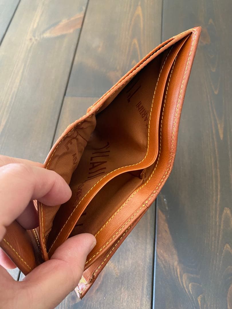 【美品】PRIMA CLASSE プリマクラッセ 三折財布 ホック式（地図柄）