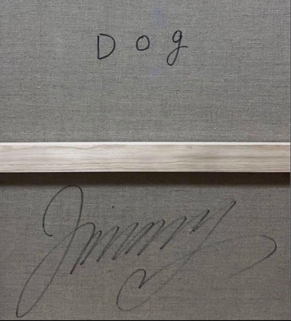 SALE【F10号】ジミー大西 （DOG）大型作品/手描き/表裏サイン有り/油彩