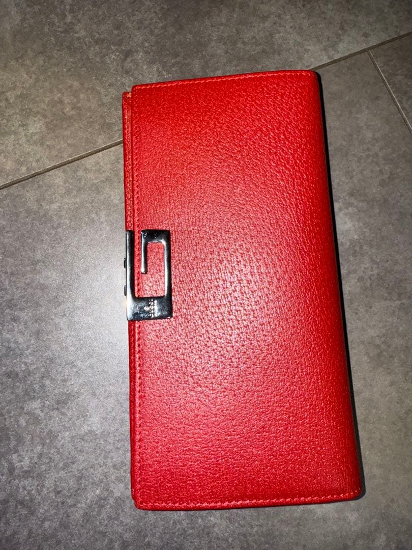 グッチ GUCCI 長財布 G金具 赤　小物 レザー Wホック レディース
