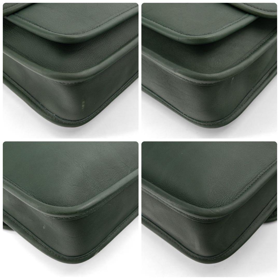 Z987【美品】オールドコーチ　ビジネスバッグ　ショルダー　ターンロック　緑