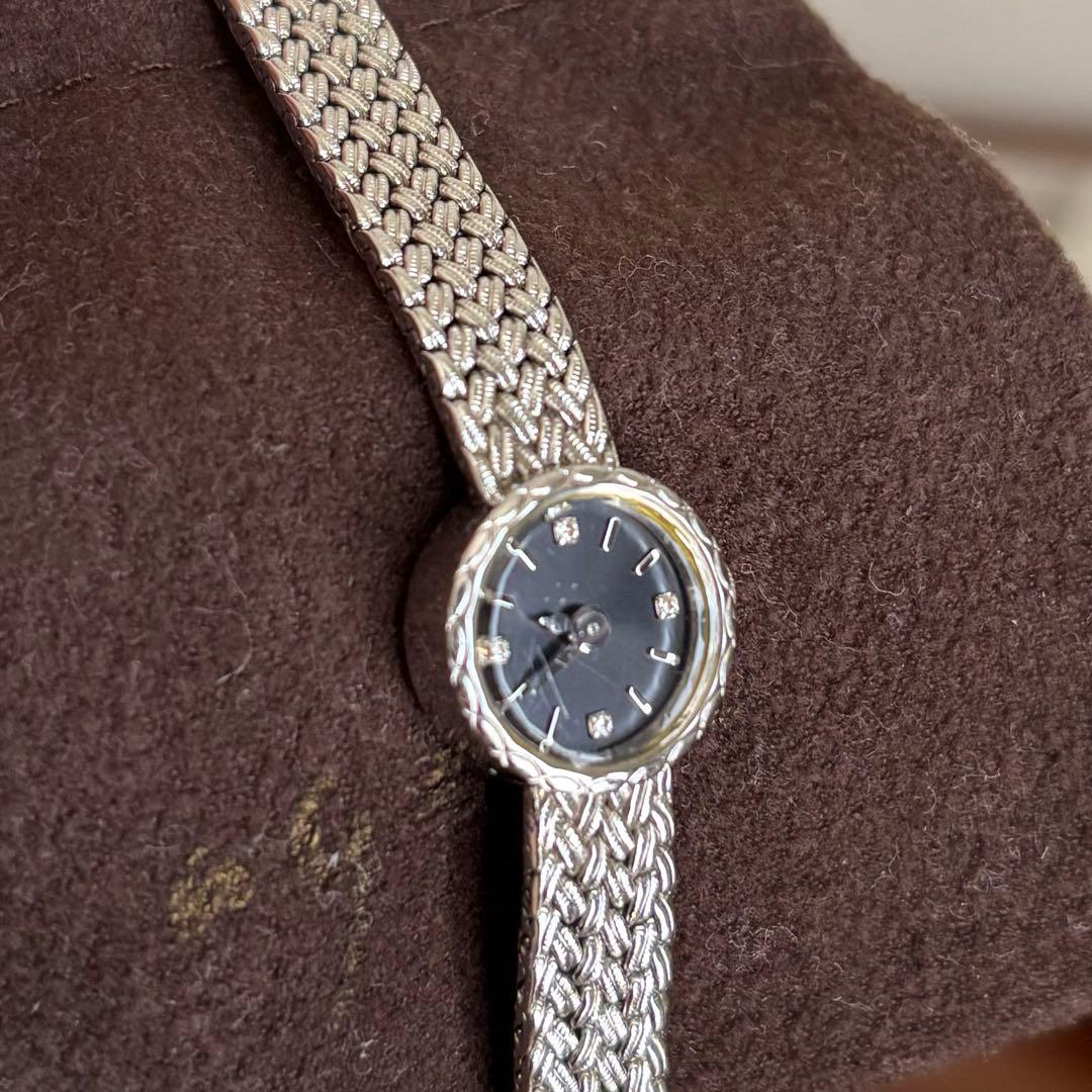 ageteアガット シルバー色 ステンレス 時計 バングル 小傷あり 電池切れ