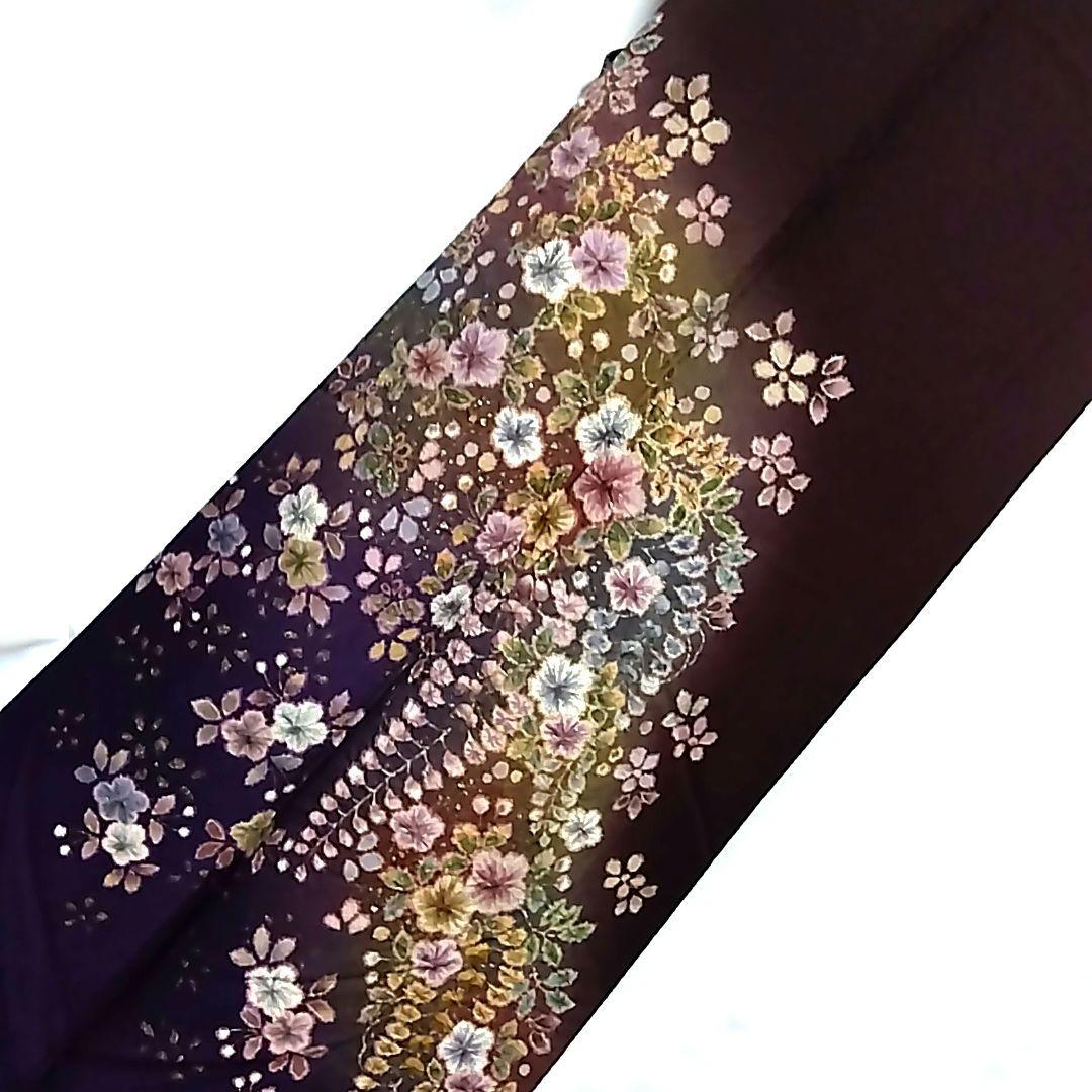 翠山工房 落款 セット 辻ケ花 辻ヶ花 袋帯 辻が花 訪問着 紫 絞り