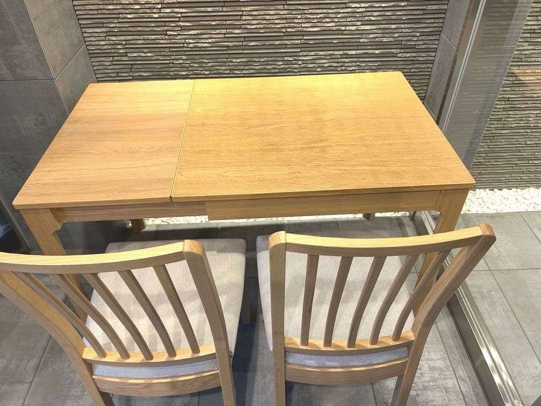 【極美品】IKEA EKEDALEN 伸長式テーブル　チェア×2脚　セット
