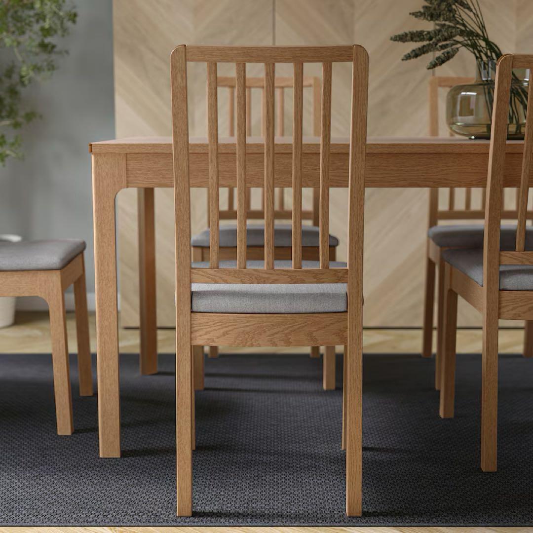 【極美品】IKEA EKEDALEN 伸長式テーブル　チェア×2脚　セット