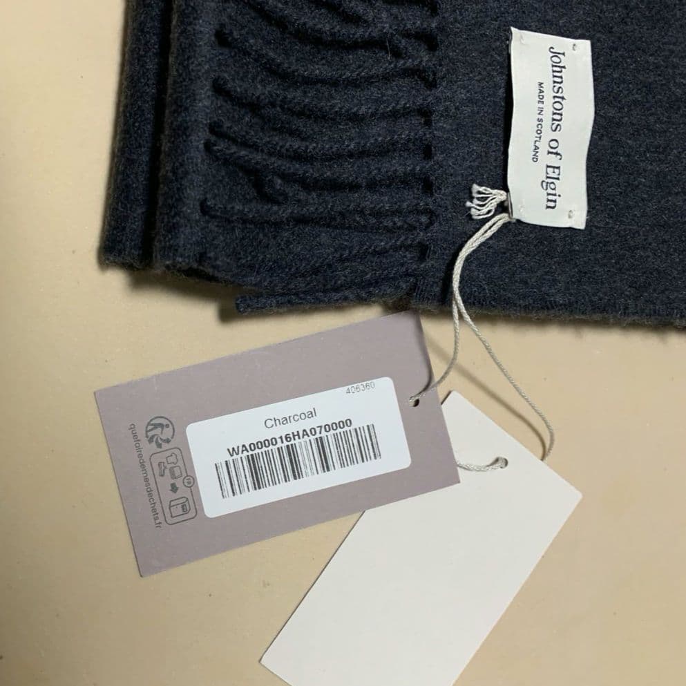 Johnstons of Elgin　無地マフラー