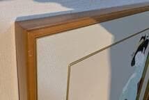 【真作】版画　上村松園　木版画　新蛍　美人画　美人と秋草のしなやかな情景　Y6