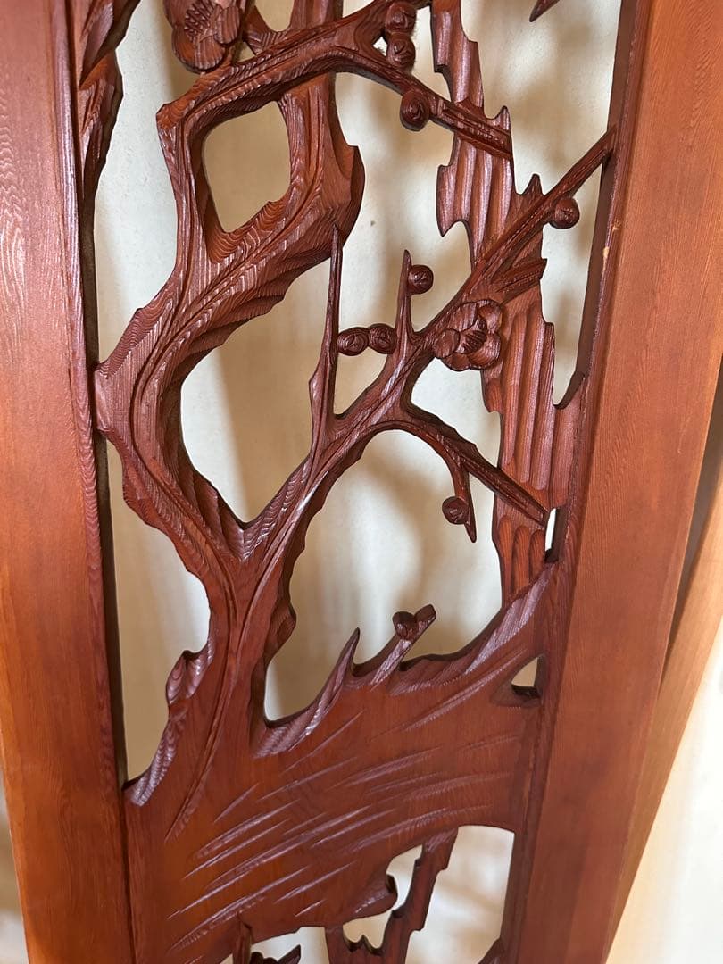 欄間　らんま　昭和　レトロ　2枚セット　レア　希少　松　木