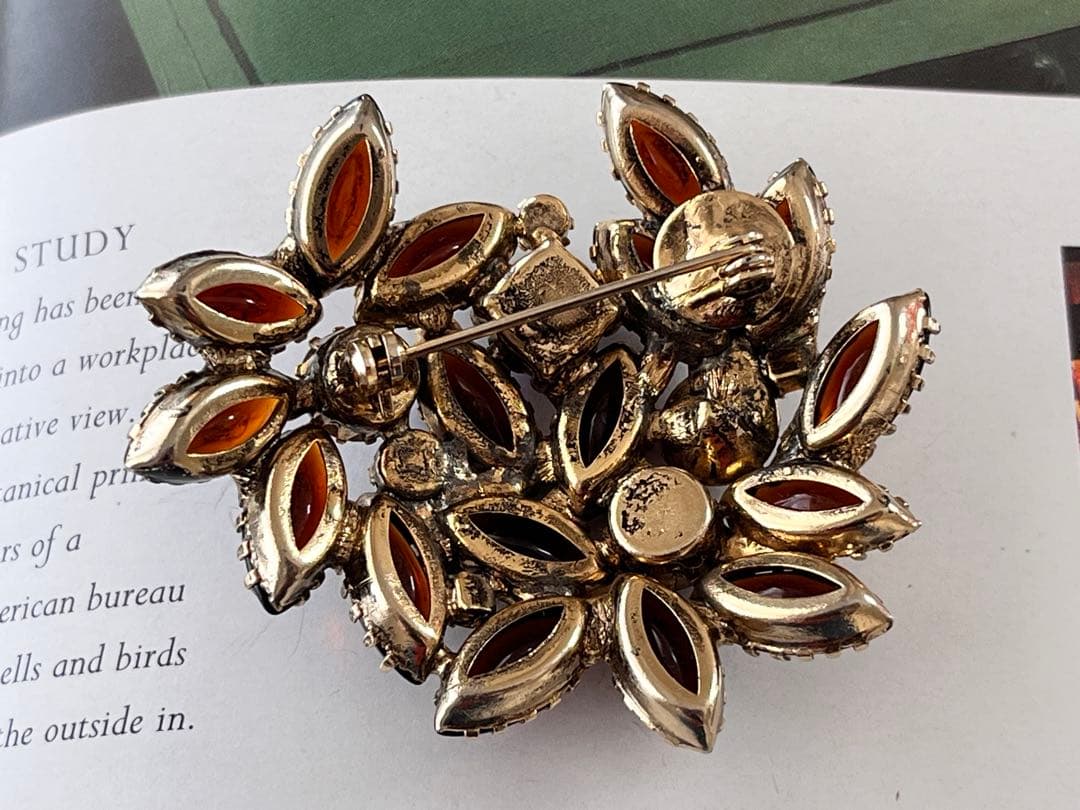 希少！Juliana 大ぶりヴィンテージ ブローチA129